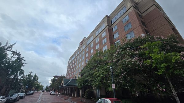 Augusta Marriott at the Convention Center exterior in downtown Augusta Georgia near the Riverwalk