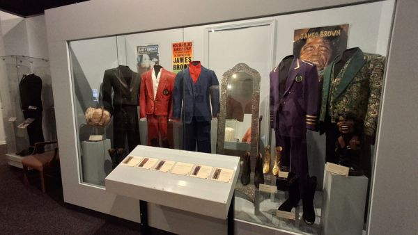 James Brown memorabilia display at the Augusta Museum of History in Augusta Georgia