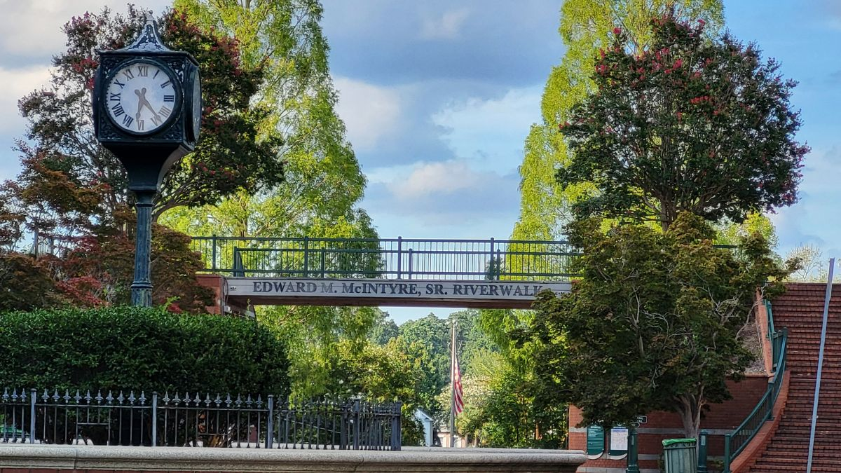 Augusta Riverwalk entrance near Augusta Marriott at the Convention Center in downtown Augusta Georgia